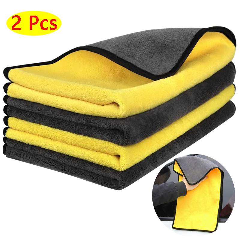 Microfiber Towel Detailing - 2 Cái/lốc 30x3 0/40/60Cm Rửa Xe