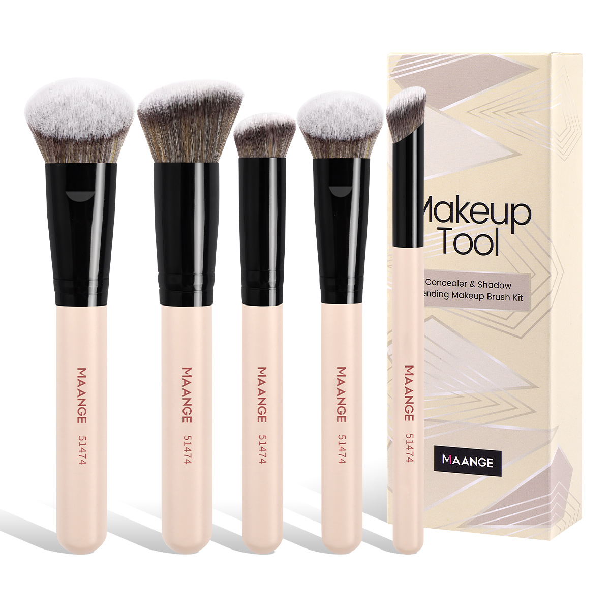 Detailing Brush Set - MAANGE Makeup Brush Set 5pcs Foundation
