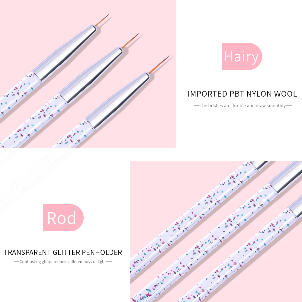 LINMANDA 3Pcs Nail Art Pen Set - đánh giá và giá Detailing Brush Set