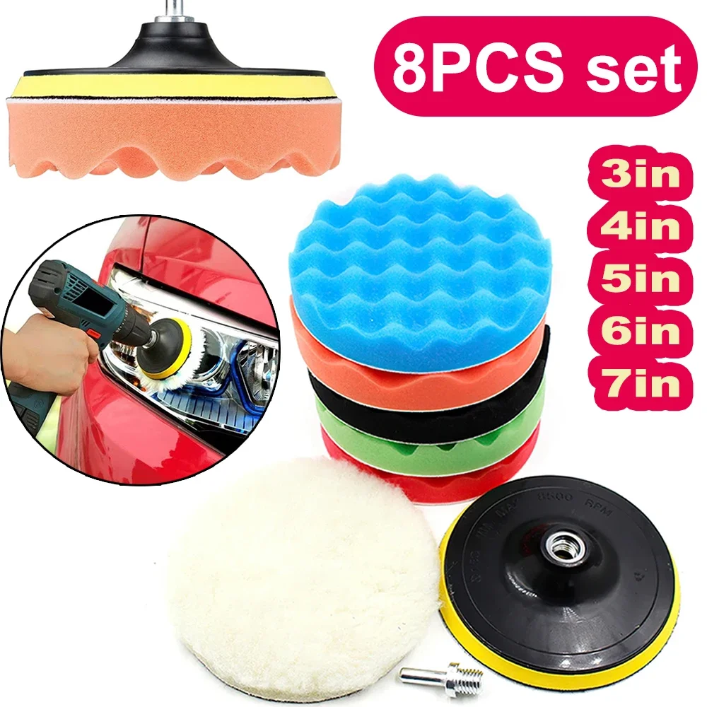 8Pcs Car Polishing Pads Kit 3/ - đánh giá và giá Polish Pad Set Buffer