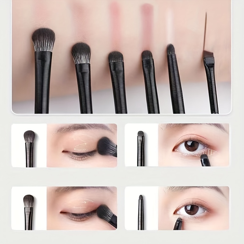 6pcs Soft Eyeshadow Brush Set  - đánh giá và giá Detailing Brush Set