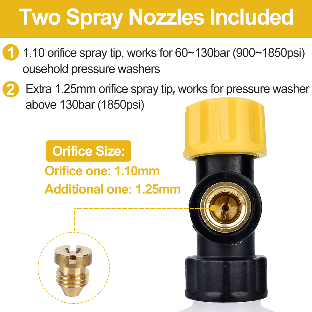 Áp Lực Bọt Tuyết Lance Cho Hut - đánh giá và giá Pressure Washer Foam Gun
