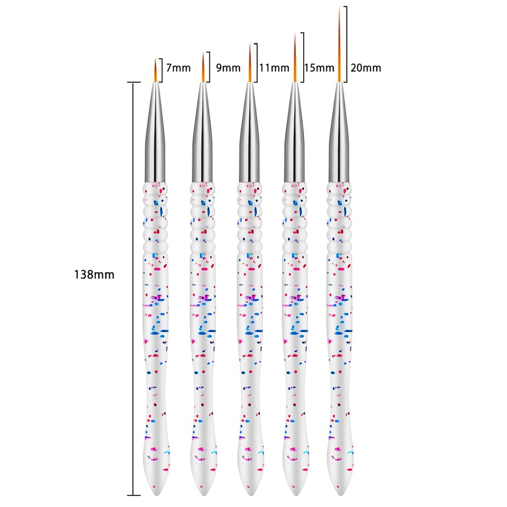 5 Pieces Professional Nail Art - đánh giá và giá Detailing Brush Set