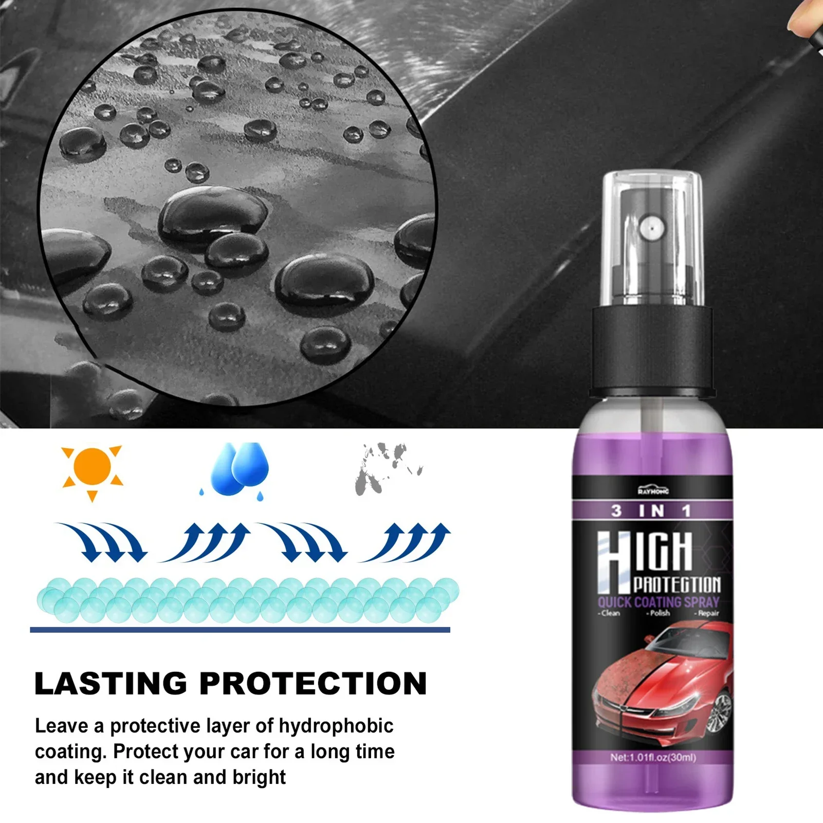 3 in 1 Car Ceramic Liquid Coat - đánh giá và giá Car Wax Ceramic Coating